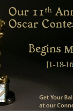 Oscar Contest Begins Monday 1-18-16