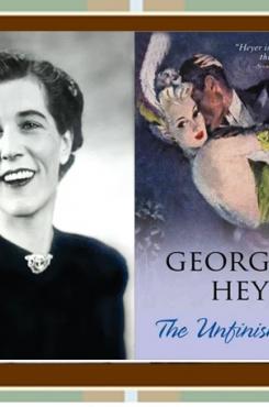Georgette Heyer & Unfinished Clue Cover graphic