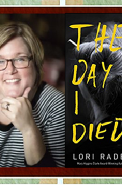 Author Lori Rader-Day with "The Day I Died" book cover
