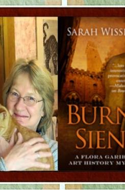Sarah Wisseman and the cover for "Burnt Siena"