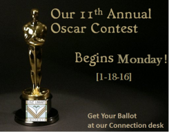 Oscar Contest Begins Monday 1-18-16